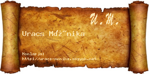 Uracs Mónika névjegykártya